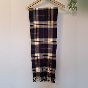 Scarf Cashmere Blend Plaid Long